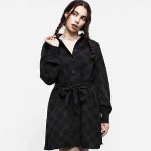 Disturbia NWT Arachnida Jacquard Mini Shirt Dress
